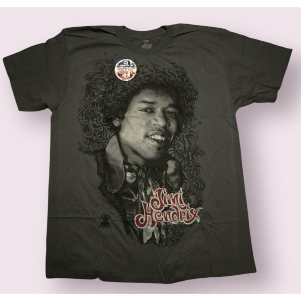 Liquid Blue Jimi Hendrix‎ Shirt Mens L Gray 2009 NWT Short Sleeve